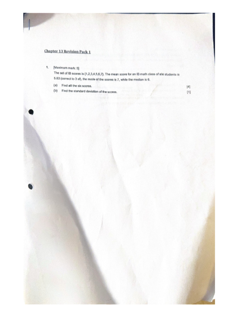 Chapter 13 Revision Pack 1 | PDF