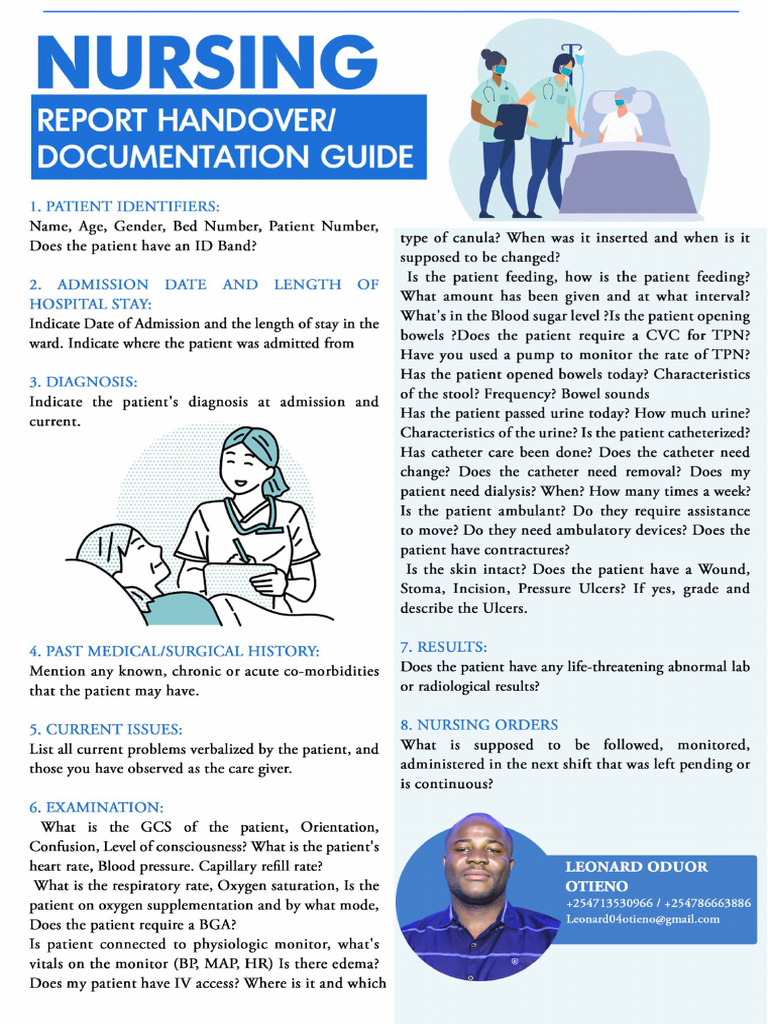 Another Format of Nursing Handover Report | PDF