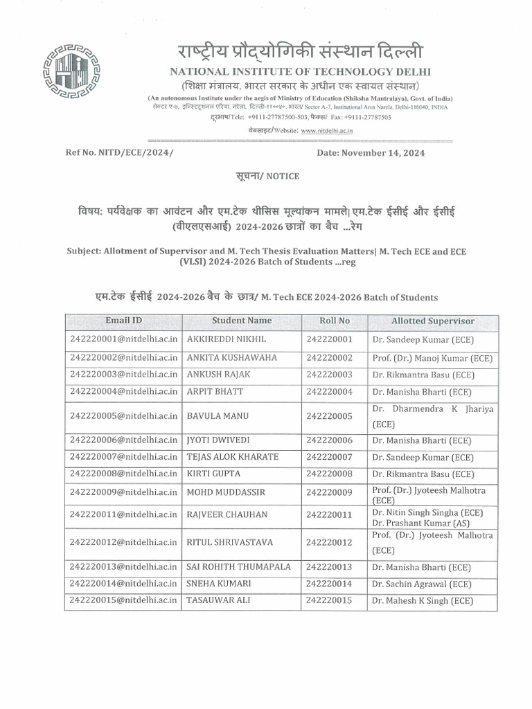 Scanned - Final - Notice - Disseration - PG - 2024 - 2026 Batch PDF | PDF