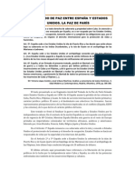 El Tratado de Paz Entre España y Eeuu