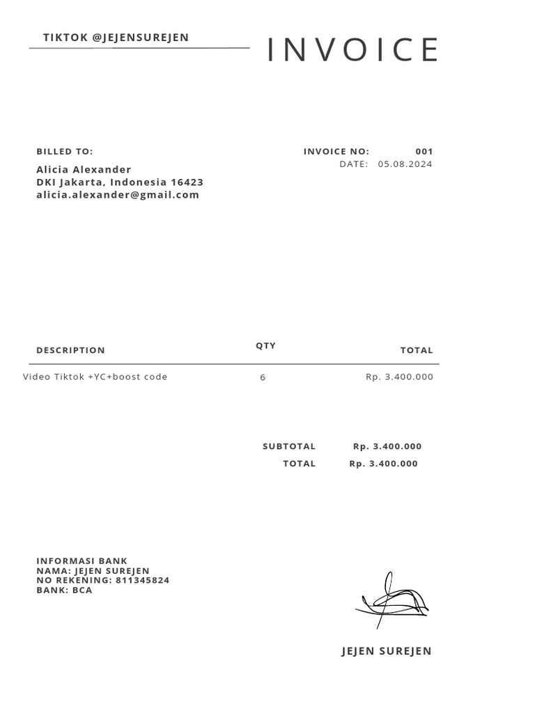 Contoh Invoice | PDF