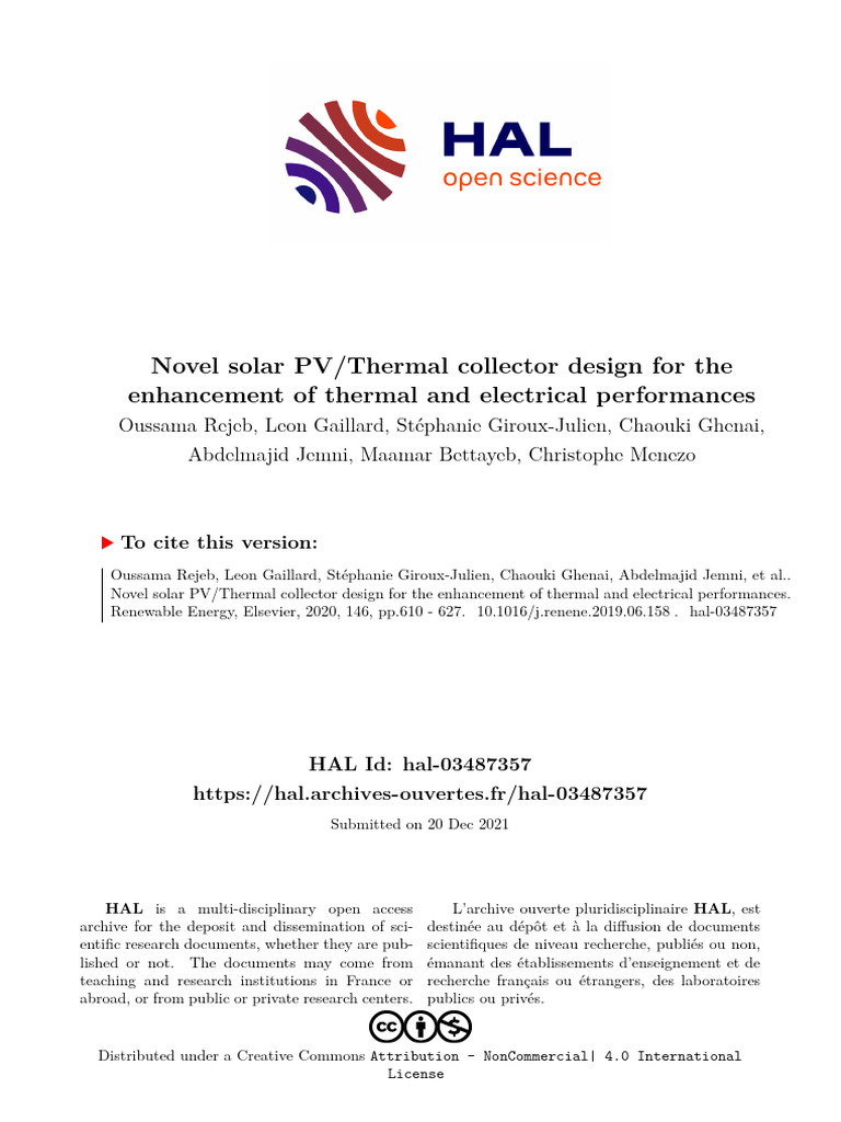 Innovative Solar PV/Thermal Collector Design | PDF | Photovoltaics ...