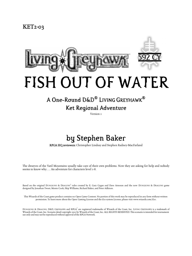 KET2-03 Fish Out of Water (3E) | PDF