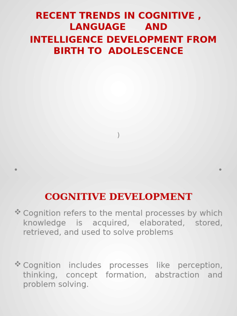 HDFS 502 Cognitive, Language, Intelligence | PDF | Thought | Language ...