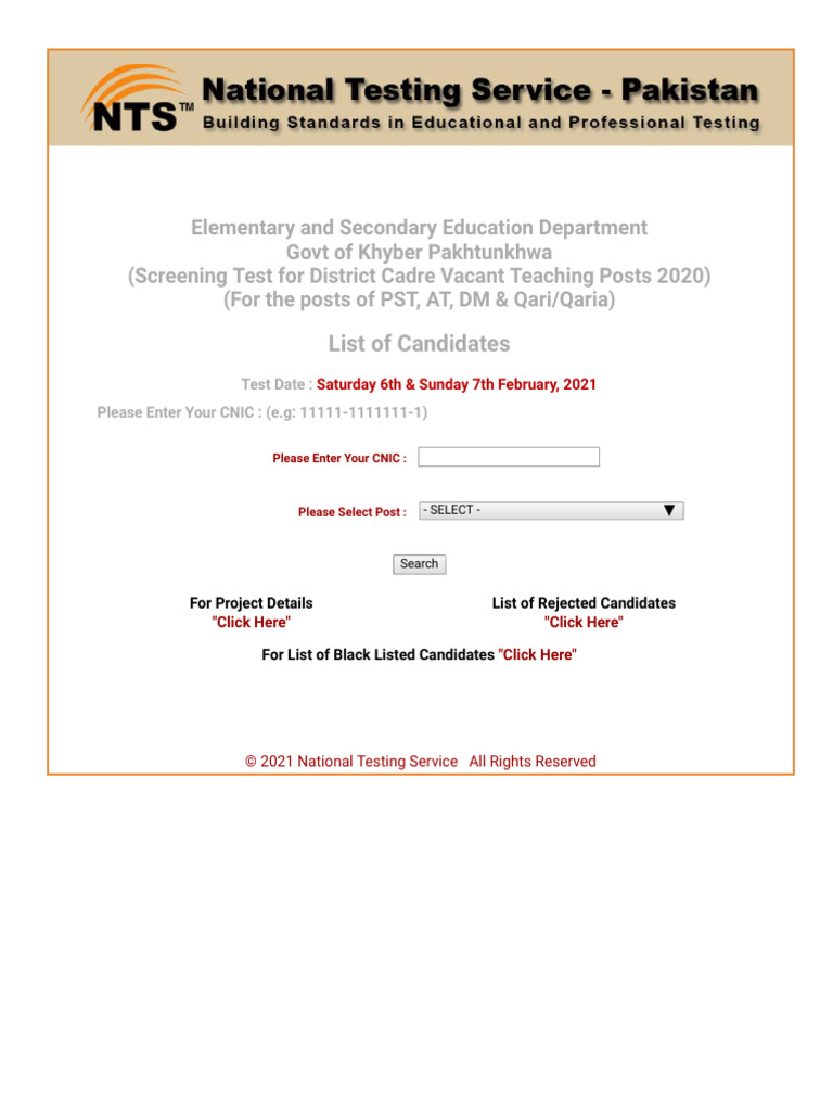 National Testing Service | PDF