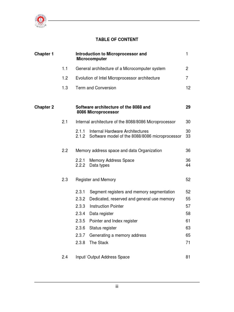 Microprocessor Architecture and Programming | PDF