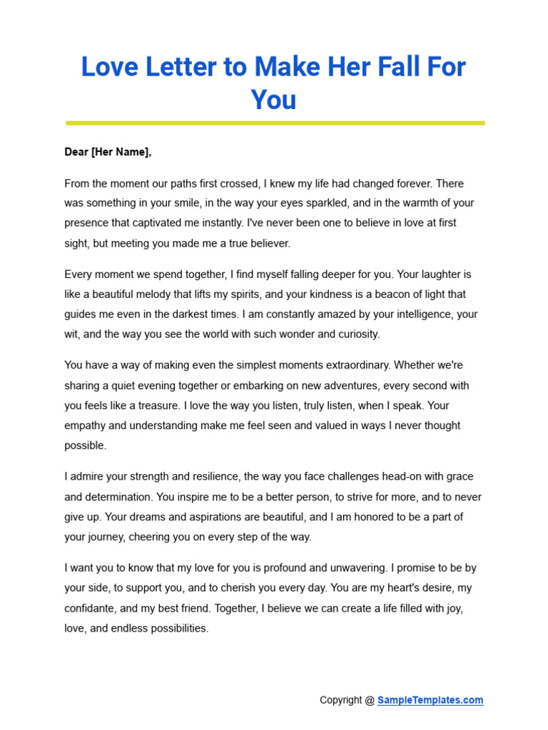 Love Letter To Make Her Fall For You | PDF
