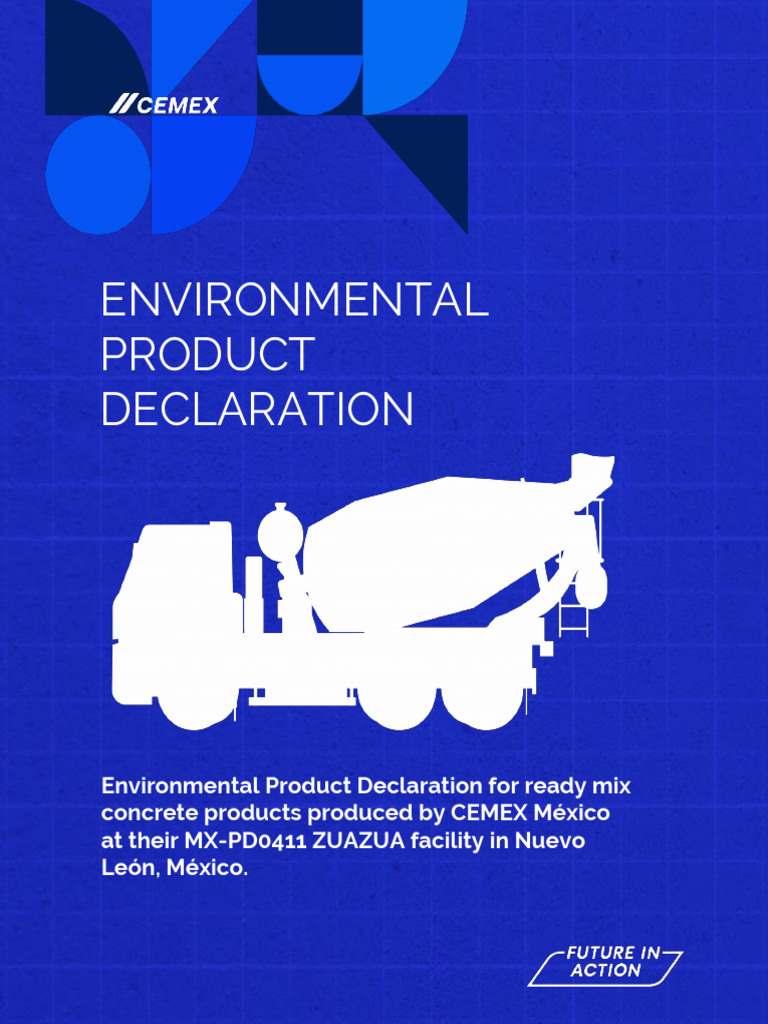 CEMEX EPD for Ready Mix Concrete | PDF | Concrete | Life Cycle Assessment