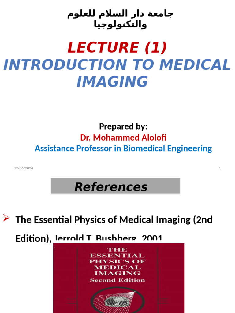Introduction to Medical Imaging Concepts | PDF | Medical Imaging ...