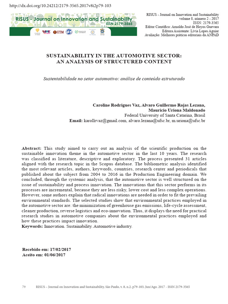 Automotive Sustainability Analysis 2017 | PDF | Engines | Car