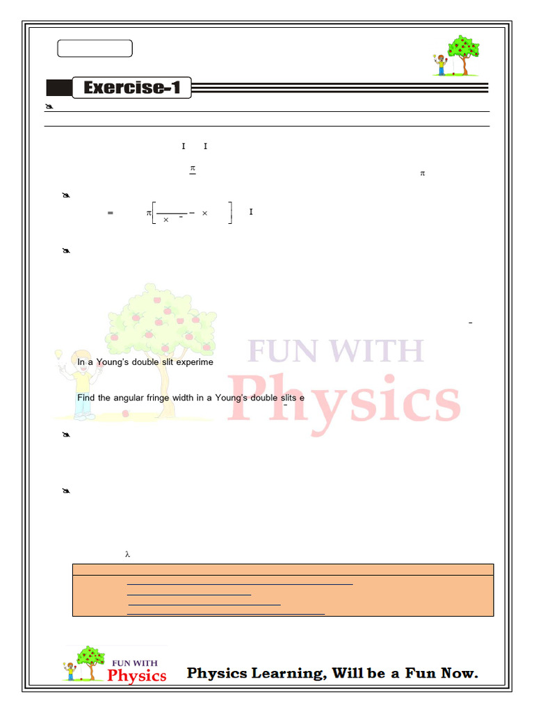 Wave Optics Pdf Diffraction Wavelength