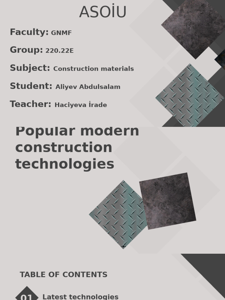 Latest Innovations in Construction Tech | PDF | Glasses | Concrete
