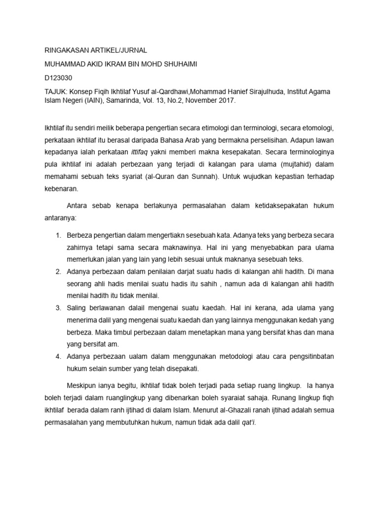 Akid Ikram D123030 | PDF