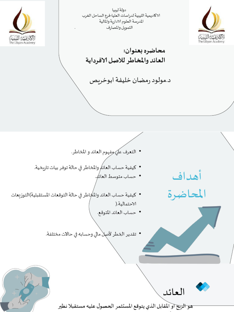عائد ومخاطر الاصل الافرادي | PDF