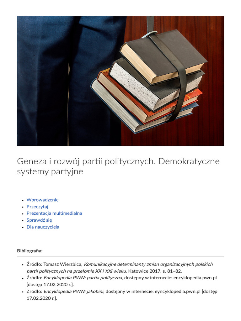Geneza I Rozwoj Partii Politycznych Demokratyczne Systemy Partyjne | PDF