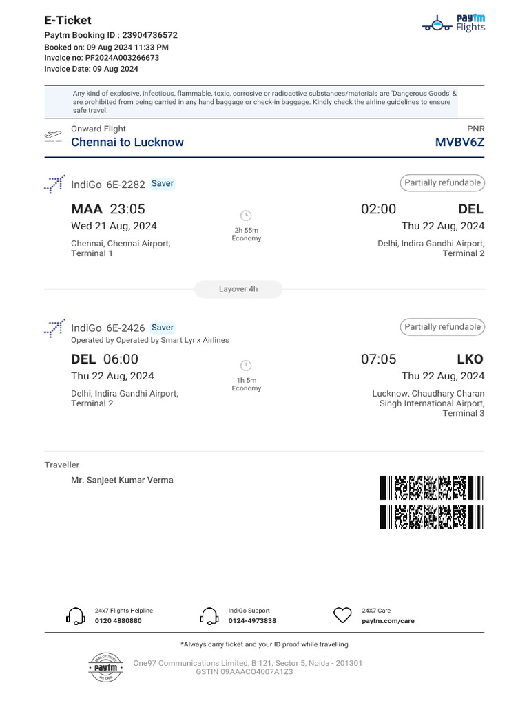 Maa Lko 21082024 23904736572 | PDF | Airport | Aviation