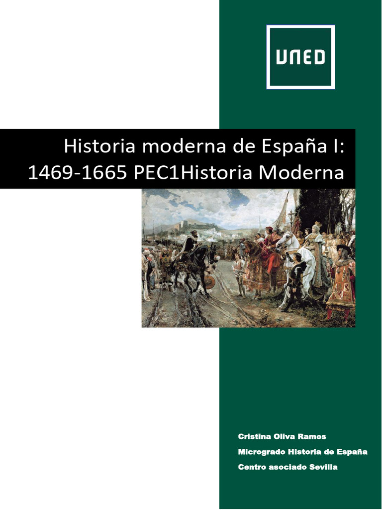 PEC1 Historia Moderna de España I 2020-2021 Nota 10 | PDF | España