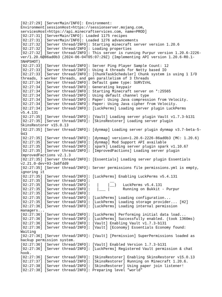 2024-06-06-5 | PDF | Minecraft | Thread (Computing)