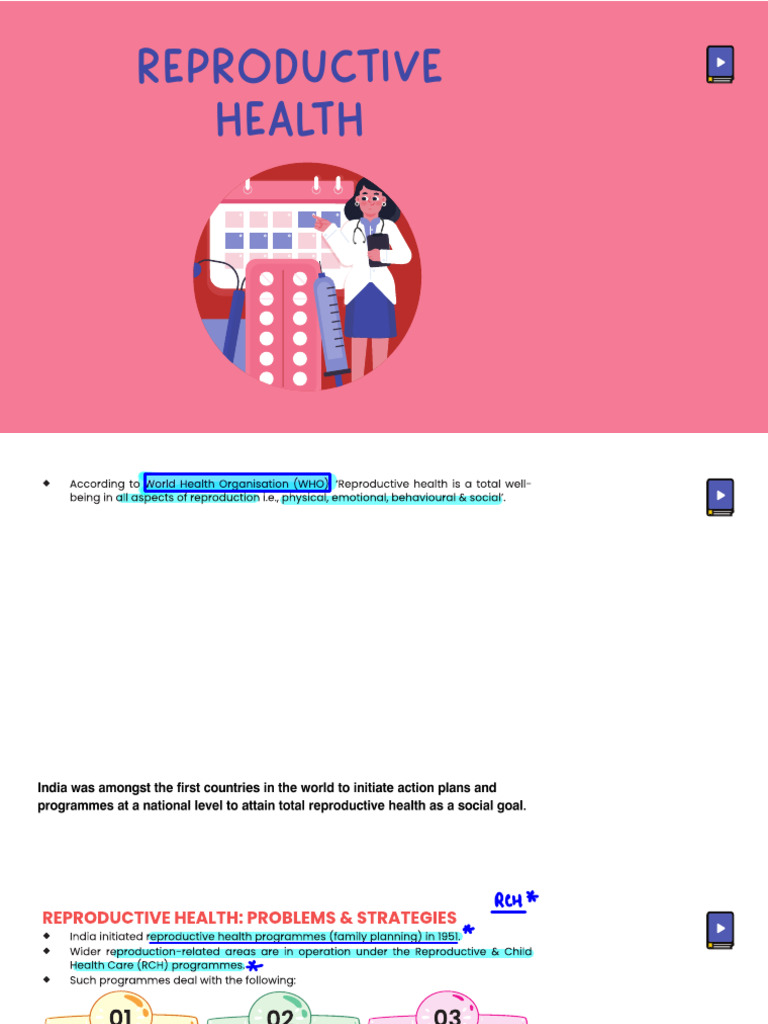 Ch 3. Reproductive Health_PPT | PDF | Uterus | Reproduction