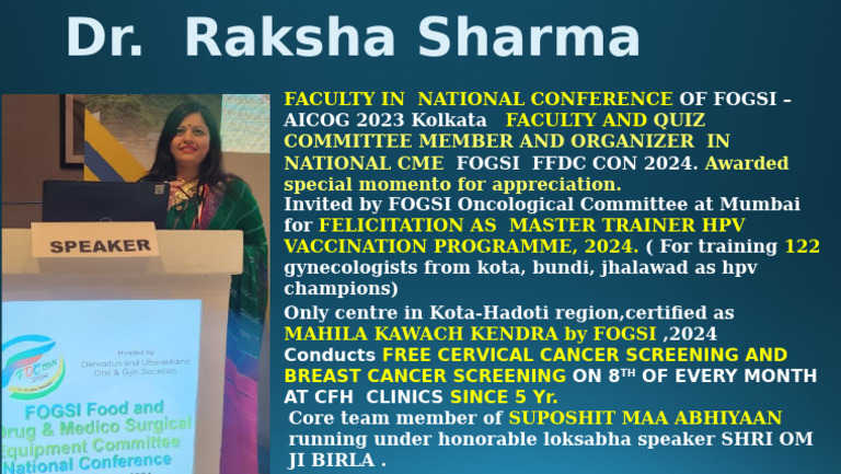 Dr. Raksha Sharma: FOGSI Achievements 2024 | PDF
