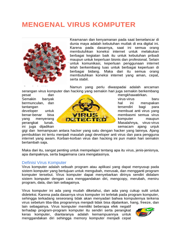 Mengenal Virus Komputer Pdf