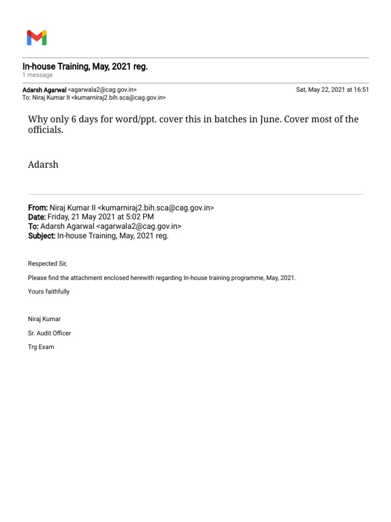 Gmail in house training may 2021 reg pdf