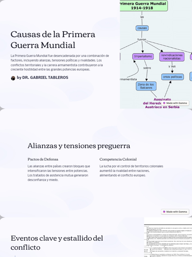 Causas de La Primera Guerra Mundial | PDF | Primera Guerra Mundial ...