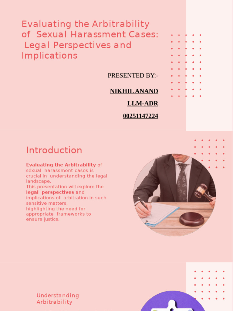 Arbitrability of Sexual Harassment Cases | PDF