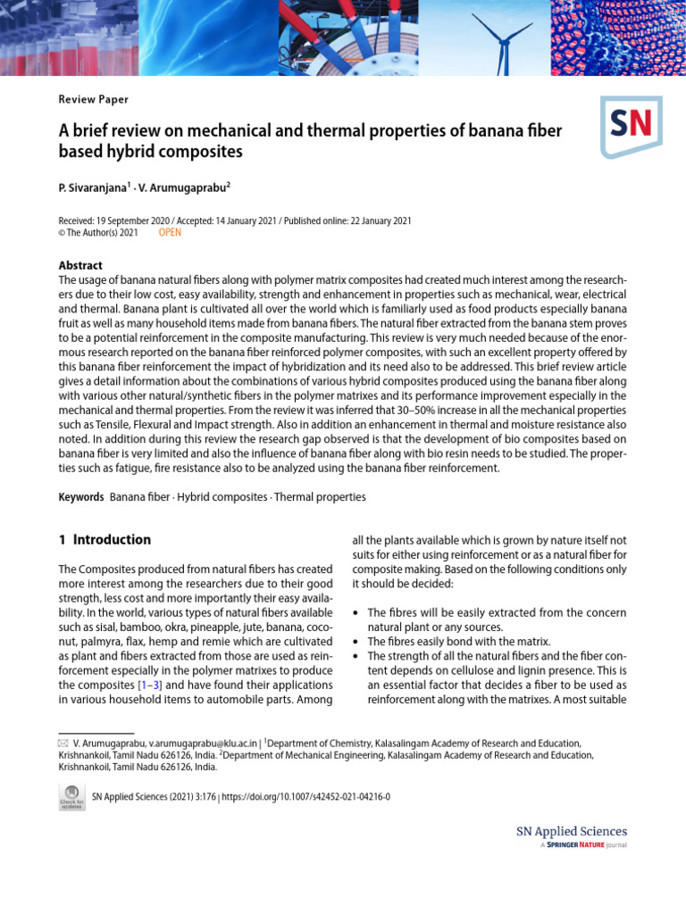 s42452-021-04216-0 | PDF | Composite Material | Fibers