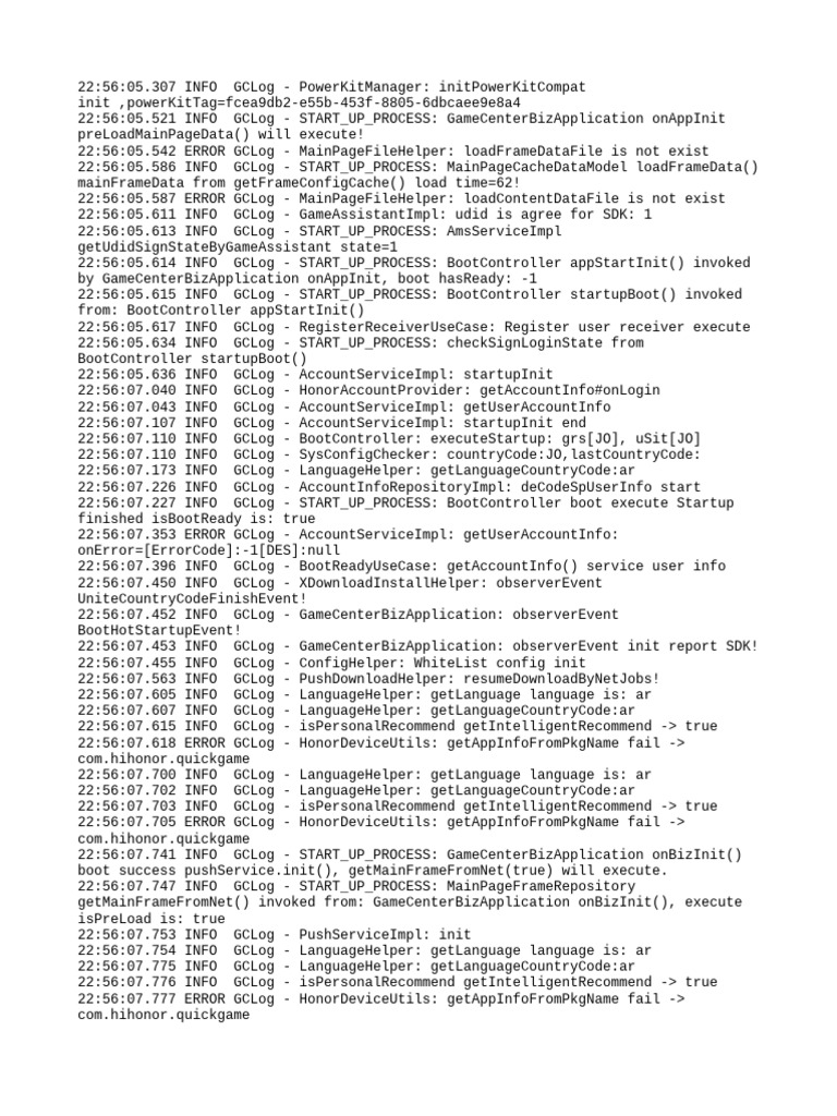 GameCenter Startup Log Analysis | PDF | Software Engineering | Hypertext