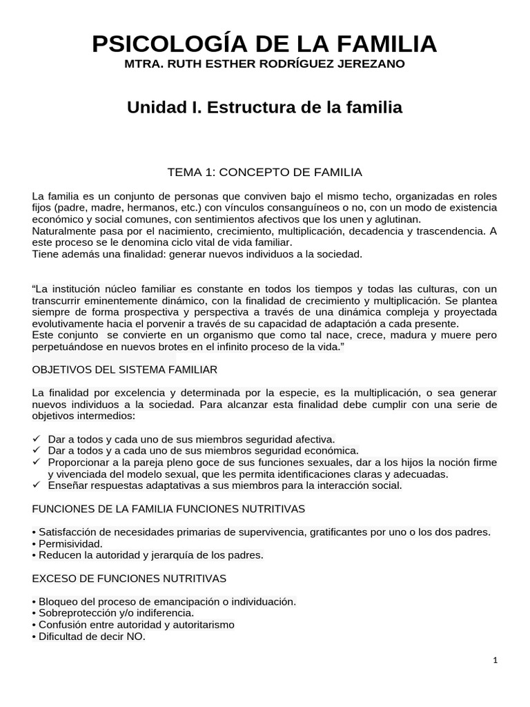 Estructura y Funciones de la Familia | PDF | Familia | Comunicación