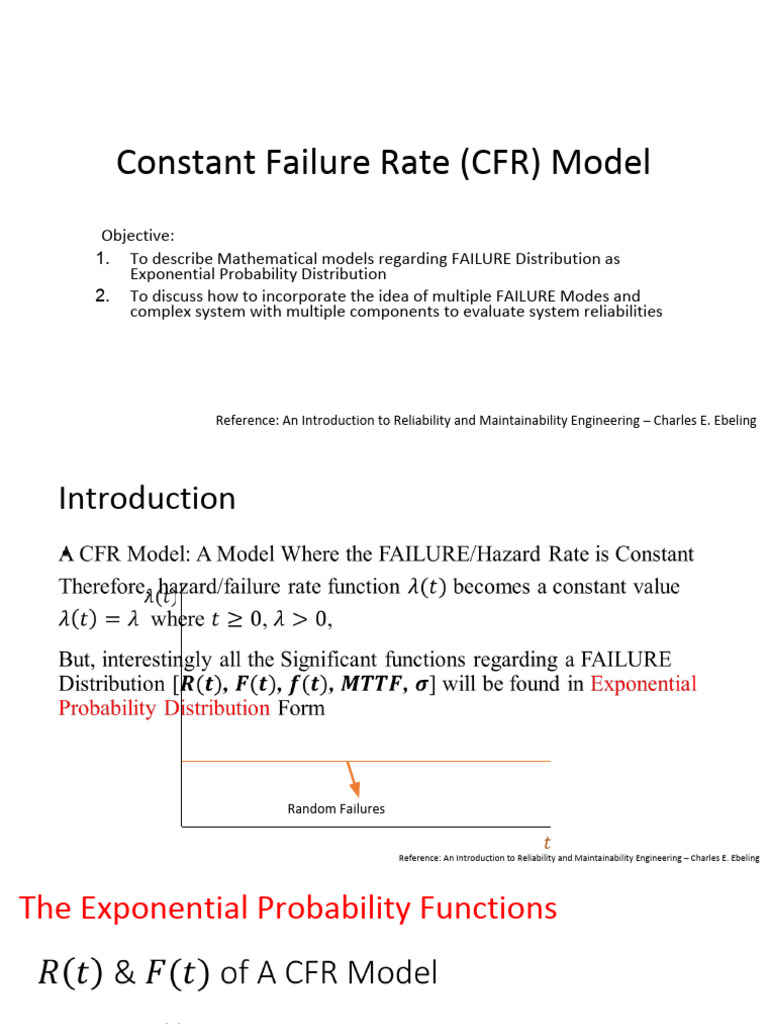 Understanding Constant Failure Rate Models | PDF | Reliability ...