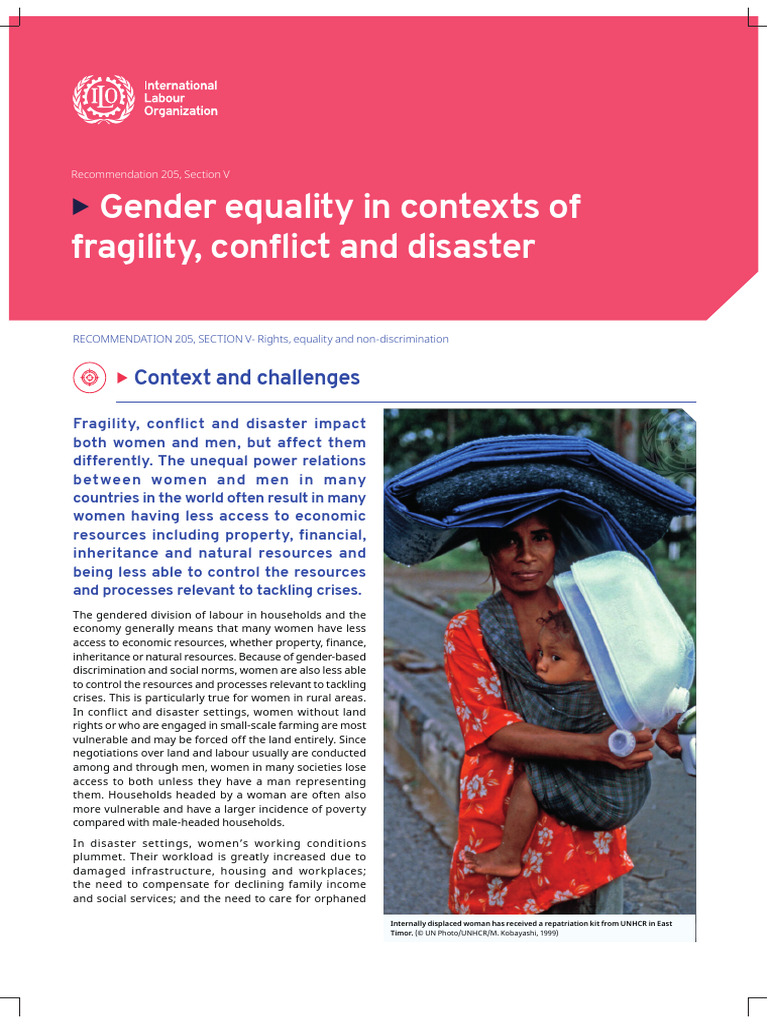 SECTION V - Gender Equality | PDF | Empowerment | Refugees Of The ...