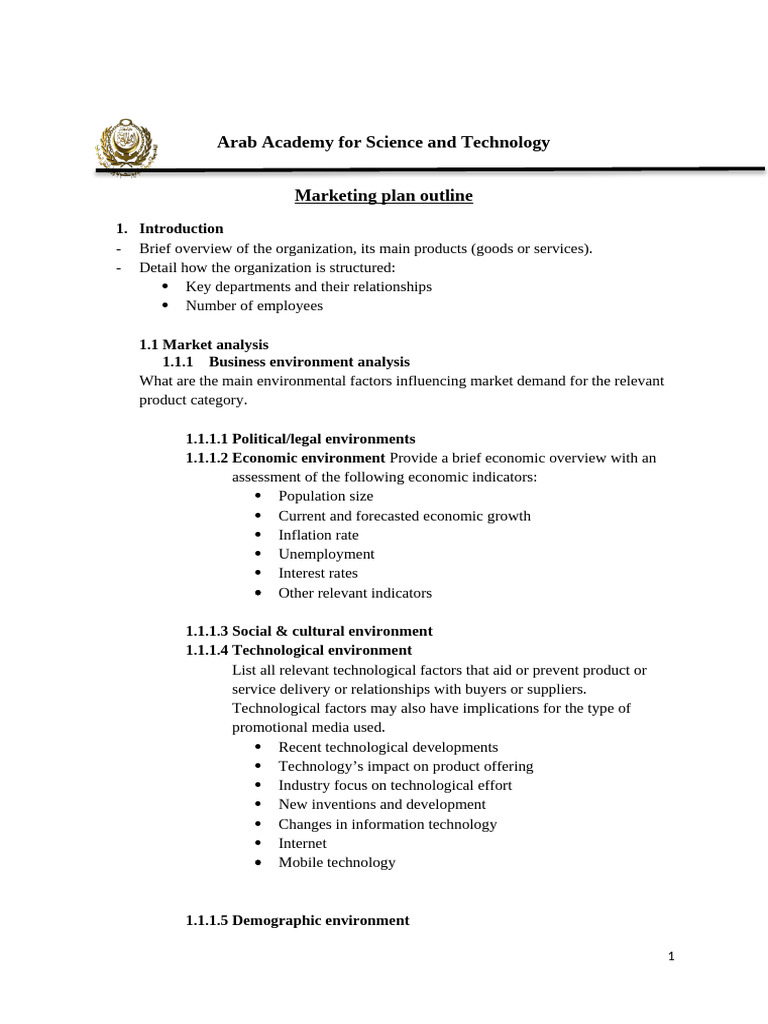 marketing-plan-outline-pdf-swot-analysis-financial-economics
