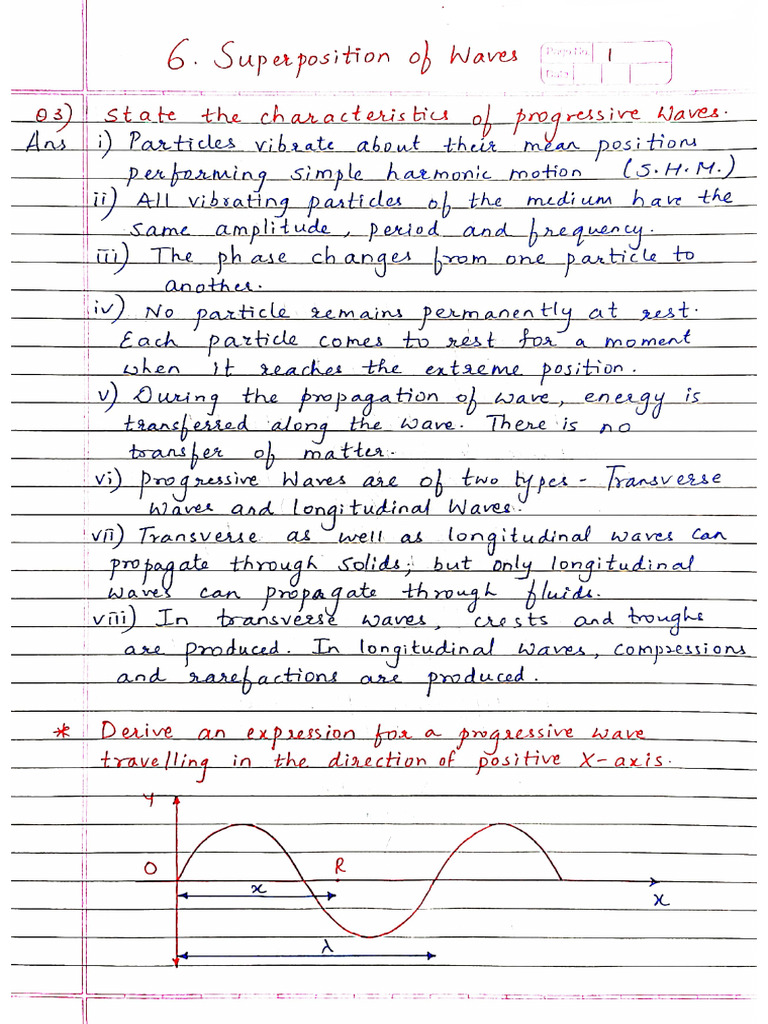 Superposition of Waves | PDF