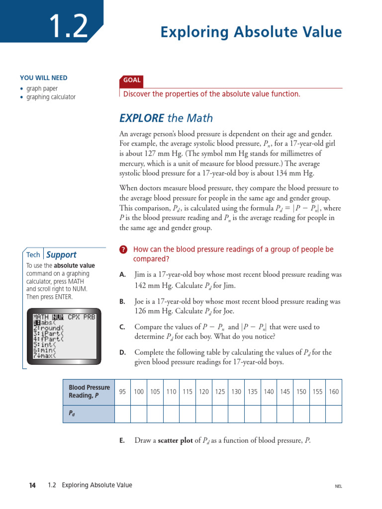 Understanding Absolute Value Functions | PDF | Pressure | Blood Pressure
