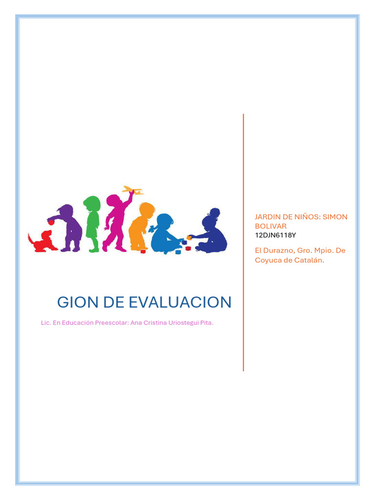 Jardin de Niños. Simon Bolivar | PDF | Educación de la primera infancia ...