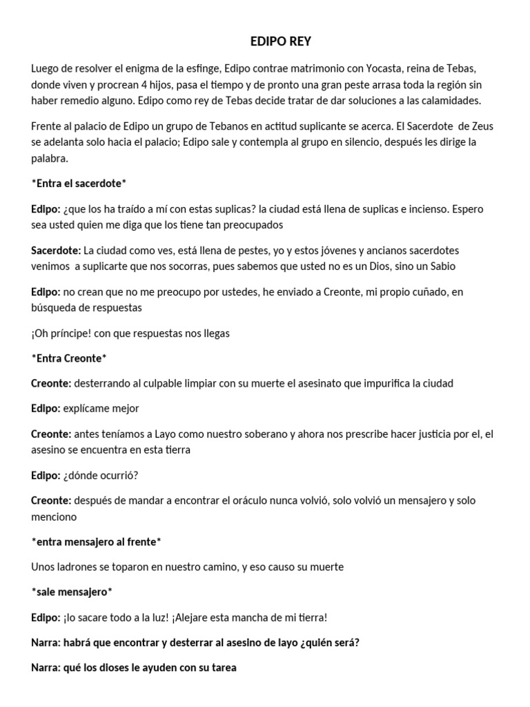 Edipo Rey | PDF | Edipo