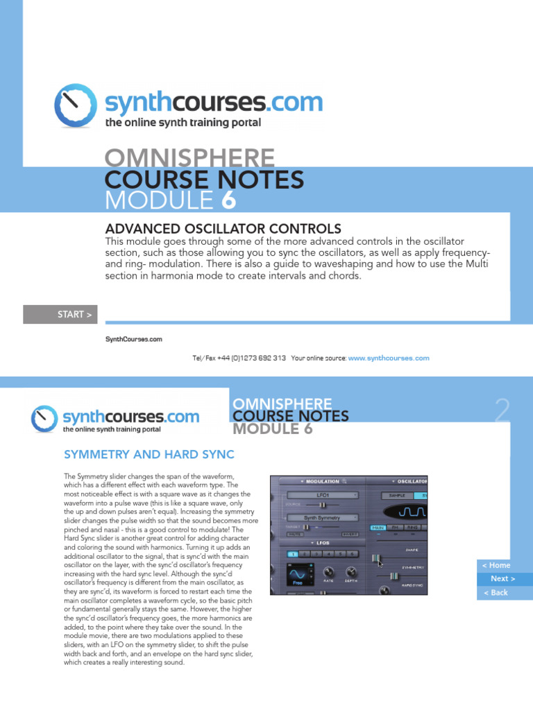 Advanced Oscillator Controls | PDF | Modulation | Oscillation