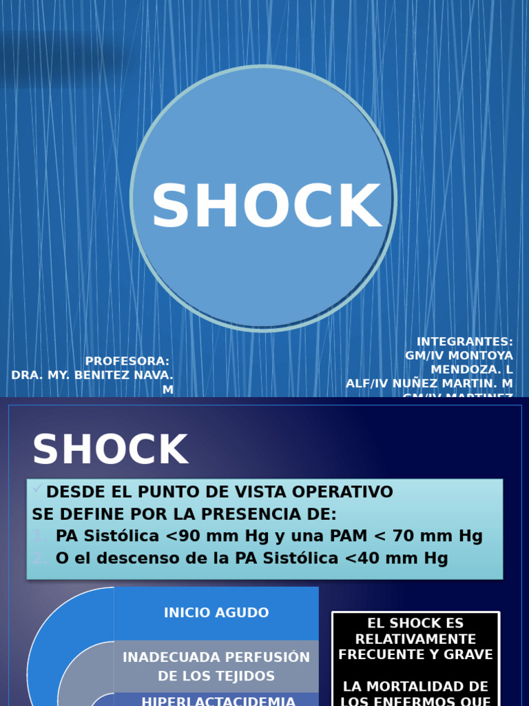 Clasificación y Tratamiento del Shock | PDF | Coagulación | Emergencias ...