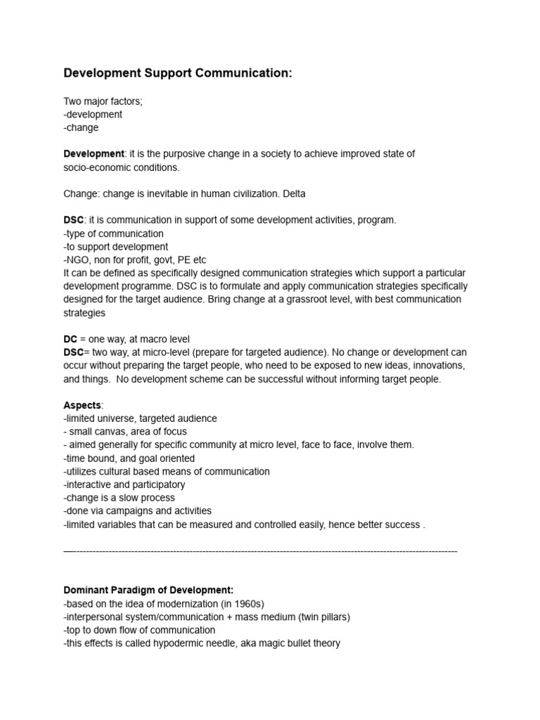 Development Support Communication Strategies | PDF | Evaluation ...
