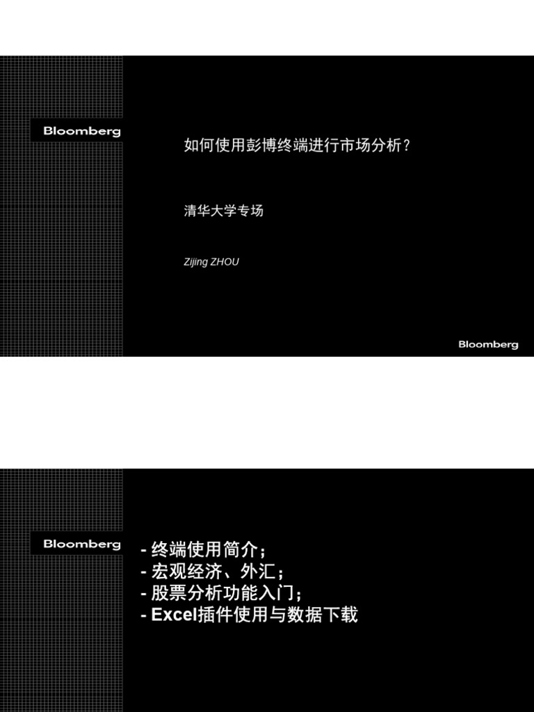彭博终端分析| PDF