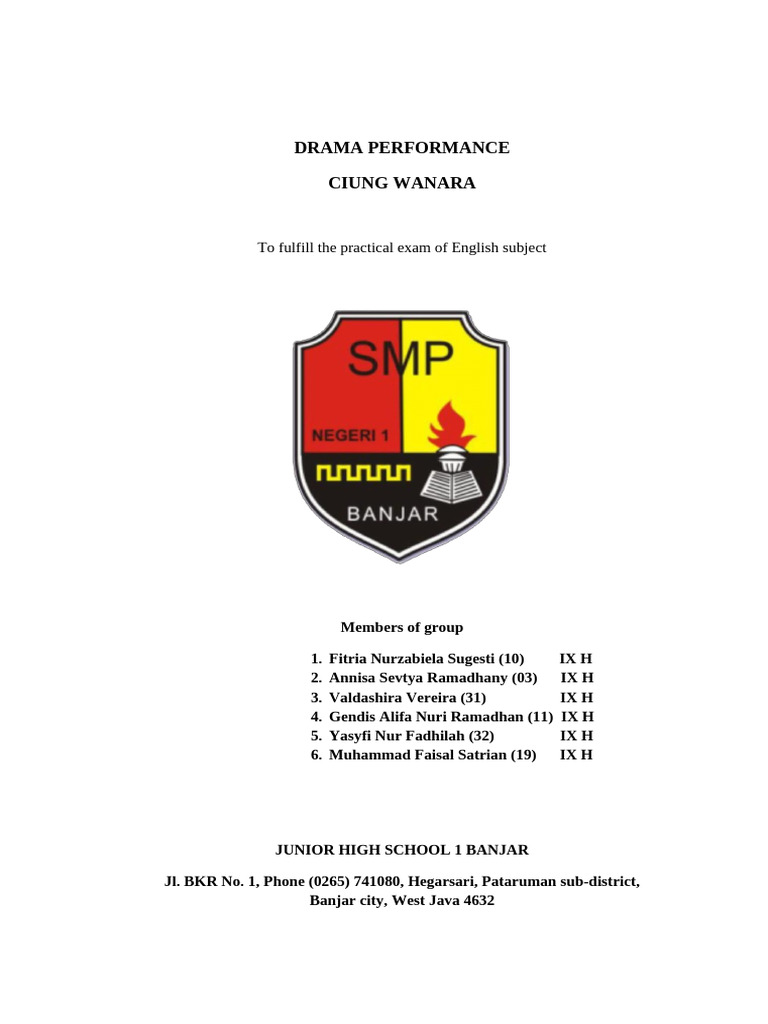 Ciung Wanara Drama Performance Script | PDF