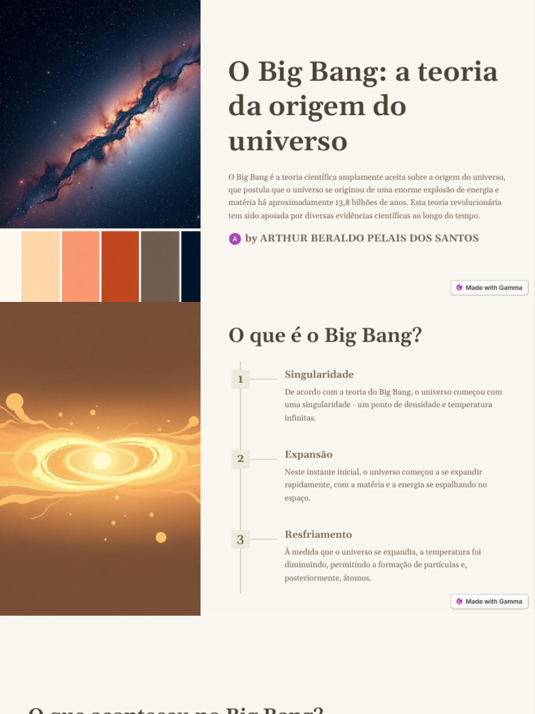Big Bang: Teoria da Origem do Universo | PDF | Grande explosão | Universo