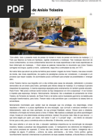 A atualidade de Anísio Teixeira
