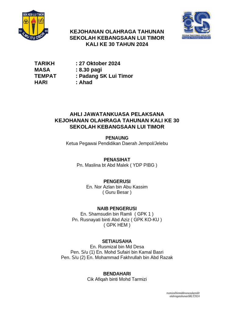 Kertas Kerja Kot 2024 Pdf
