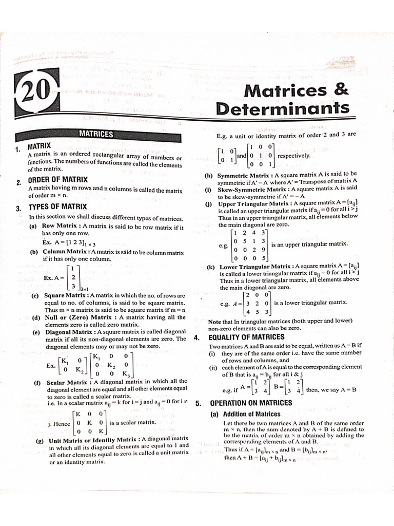 Matrices | PDF