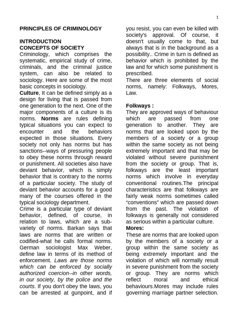 Understanding Criminology Concepts | PDF | Juvenile Delinquency ...