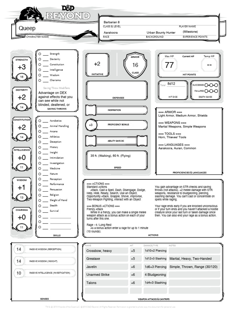 Queep | PDF | Role Playing Games
