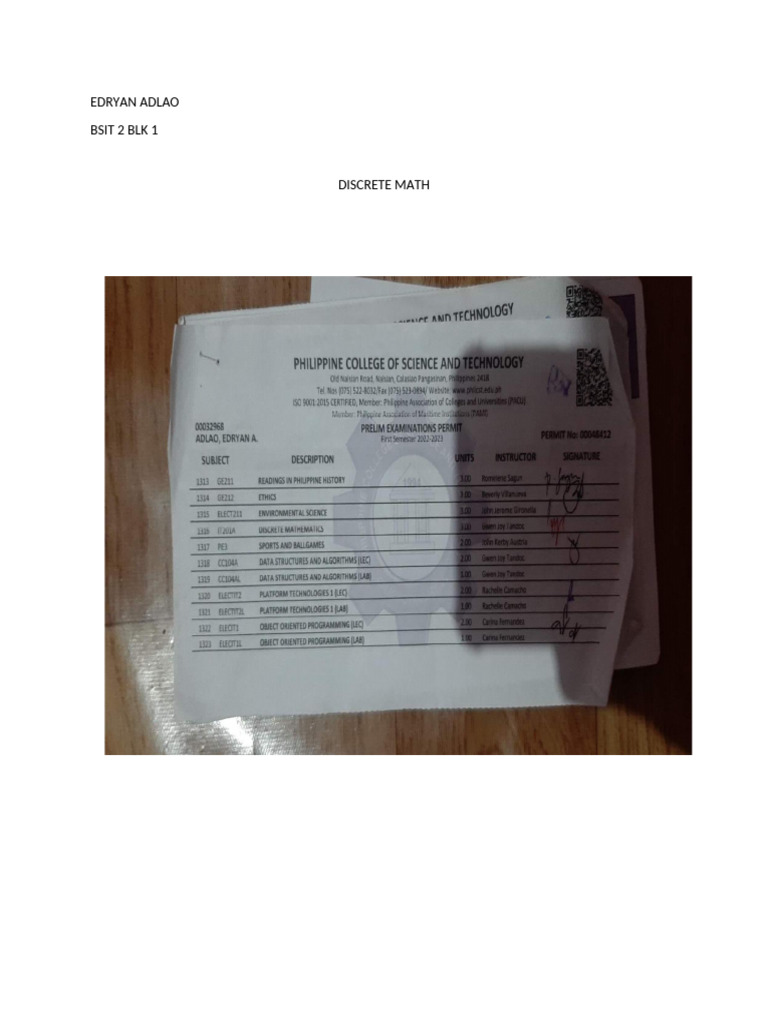 Discrete math exam pdf